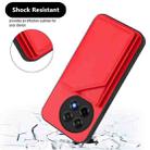 For OnePlus Ace 5 / Ace 5 Pro Skin Feel Four Card Slots Phone Case with Wrist Strap(Red) - 3
