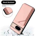 For Google Pixel 8A Skin Feel Four Card Slots Phone Case with Wrist Strap(Pink) - 3