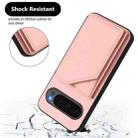 For Google Pixel 10 / 10 Pro Skin Feel Four Card Slots Phone Case with Wrist Strap(Pink) - 3