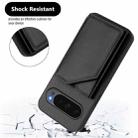 For Google Pixel 10 / 10 Pro Skin Feel Four Card Slots Phone Case with Wrist Strap(Black) - 3