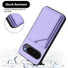 For Google Pixel 10 / 10 Pro Skin Feel Four Card Slots Phone Case with Wrist Strap(Purple) - 3