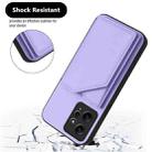 For Redmi Note 12 4G Global Skin Feel Four Card Slots Phone Case with Wrist Strap(Purple) - 3