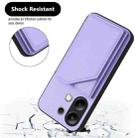 For Redmi Note 13 4G Global Skin Feel Four Card Slots Phone Case with Wrist Strap(Purple) - 3