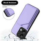 For Redmi Note 13 Pro 4G Global Skin Feel Four Card Slots Phone Case with Wrist Strap(Purple) - 3