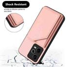 For Redmi Note 12 5G Global Skin Feel Four Card Slots Phone Case with Wrist Strap(Pink) - 3