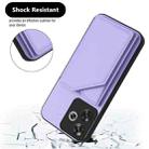 For Redmi Turbo 3 Skin Feel Four Card Slots Phone Case with Wrist Strap(Purple) - 3