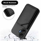For Redmi Turbo 4 Pro / Poco F7 Skin Feel Four Card Slots Phone Case with Wrist Strap(Black) - 3