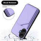 For Redmi Turbo 4 Pro / Poco F7 Skin Feel Four Card Slots Phone Case with Wrist Strap(Purple) - 3