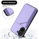 For Redmi A5 4G 171.7mm / Poco C71 Skin Feel Four Card Slots Phone Case with Wrist Strap(Purple) - 3