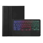 For vivo Pad 11 inch AV11-AS TPU Ultra-thin Detachable Backlight Bluetooth Keyboard Leather Case with Touchpad(Black) - 2