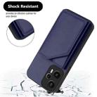 For Xiaomi Poco F5 5G Skin Feel Four Card Slots Phone Case with Wrist Strap(Blue) - 3