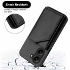 For Xiaomi Poco X7 Pro Skin Feel Four Card Slots Phone Case with Wrist Strap(Black) - 3