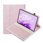 For Honor Pad X9 / X8 Pro 11.5 AH15 Ultra-thin Detachable Bluetooth Keyboard Leather Tablet Case(Pink White) - 1