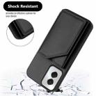 For Motorola Moto G Play 2024 5G Skin Feel Four Card Slots Phone Case with Wrist Strap(Black) - 3