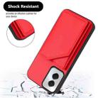 For Motorola Moto G Play 2024 5G Skin Feel Four Card Slots Phone Case with Wrist Strap(Red) - 3