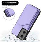 For Motorola Moto G Stylus 5G 2024 Skin Feel Four Card Slots Phone Case with Wrist Strap(Purple) - 3