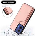 For Motorola S50 Neo Skin Feel Four Card Slots Phone Case with Wrist Strap(Pink) - 3