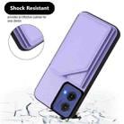 For Motorola S50 Neo Skin Feel Four Card Slots Phone Case with Wrist Strap(Purple) - 3