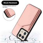 For Motorola Moto X50 Ultra Skin Feel Four Card Slots Phone Case with Wrist Strap(Pink) - 3