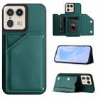 For Motorola Moto X50 Ultra Skin Feel Four Card Slots Phone Case with Wrist Strap(Green) - 1