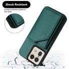 For Motorola Moto X50 Ultra Skin Feel Four Card Slots Phone Case with Wrist Strap(Green) - 3