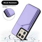For Motorola Moto X50 Ultra Skin Feel Four Card Slots Phone Case with Wrist Strap(Purple) - 3