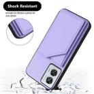 For Motorola Edge 50 Fusion Skin Feel Four Card Slots Phone Case with Wrist Strap(Purple) - 3