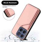For Motorola Edge 60 Fusion / Edge 60 Skin Feel Four Card Slots Phone Case with Wrist Strap(Pink) - 3