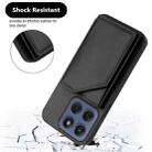 For Motorola Edge 60 Fusion / Edge 60 Skin Feel Four Card Slots Phone Case with Wrist Strap(Black) - 3
