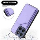 For Motorola Edge 60 Fusion / Edge 60 Skin Feel Four Card Slots Phone Case with Wrist Strap(Purple) - 3
