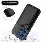 For Motorola Edge 60 Stylus 5G Skin Feel Four Card Slots Phone Case with Wrist Strap(Black) - 3