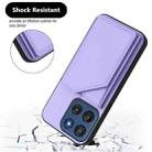 For Motorola Edge 60 Stylus 5G Skin Feel Four Card Slots Phone Case with Wrist Strap(Purple) - 3
