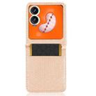 For Infinix Zero Flip Honeycomb Dot Texture Card Slot Leather Phone Case(Gold) - 3