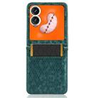 For Infinix Zero Flip Honeycomb Dot Texture Card Slot Leather Phone Case(Green) - 3