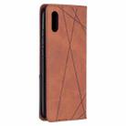 For Xiaomi Redmi 9A Rhombus Texture Horizontal Flip Magnetic Leather Case with Holder & Card Slots(Brown) - 3