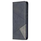 For Xiaomi Redmi 9A Rhombus Texture Horizontal Flip Magnetic Leather Case with Holder & Card Slots(Black) - 2