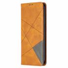 For Xiaomi Redmi 9C Rhombus Texture Horizontal Flip Magnetic Leather Case with Holder & Card Slots(Yellow) - 2