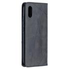 For Xiaomi Redmi 9C Rhombus Texture Horizontal Flip Magnetic Leather Case with Holder & Card Slots(Black) - 3