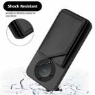 For Honor X9A / Magic5 Lite Skin Feel Four Card Slots Phone Case with Wrist Strap(Black) - 3