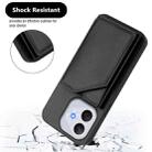 For Honor 400 Lite / X70i Skin Feel Four Card Slots Phone Case with Wrist Strap(Black) - 3