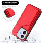 For Honor 400 Lite / X70i Skin Feel Four Card Slots Phone Case with Wrist Strap(Red) - 3