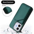 For Honor 400 Lite / X70i Skin Feel Four Card Slots Phone Case with Wrist Strap(Green) - 3