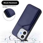 For Honor 400 Lite / X70i Skin Feel Four Card Slots Phone Case with Wrist Strap(Blue) - 3