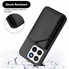 For Honor X8c 4G Skin Feel Four Card Slots Phone Case with Wrist Strap(Black) - 3
