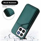 For Honor X8c 4G Skin Feel Four Card Slots Phone Case with Wrist Strap(Green) - 3