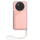 For Honor X60 Pro / X9c / Magic7 Lite Skin Feel Four Card Slots Phone Case with Wrist Strap(Pink) - 2