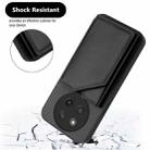 For Honor X60 Pro / X9c / Magic7 Lite Skin Feel Four Card Slots Phone Case with Wrist Strap(Black) - 3