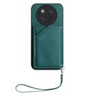For Honor X60 Pro / X9c / Magic7 Lite Skin Feel Four Card Slots Phone Case with Wrist Strap(Green) - 2
