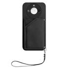For Honor X60 / X9c Smart Skin Feel Four Card Slots Phone Case with Wrist Strap(Black) - 2