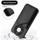 For Honor X60 / X9c Smart Skin Feel Four Card Slots Phone Case with Wrist Strap(Black) - 3